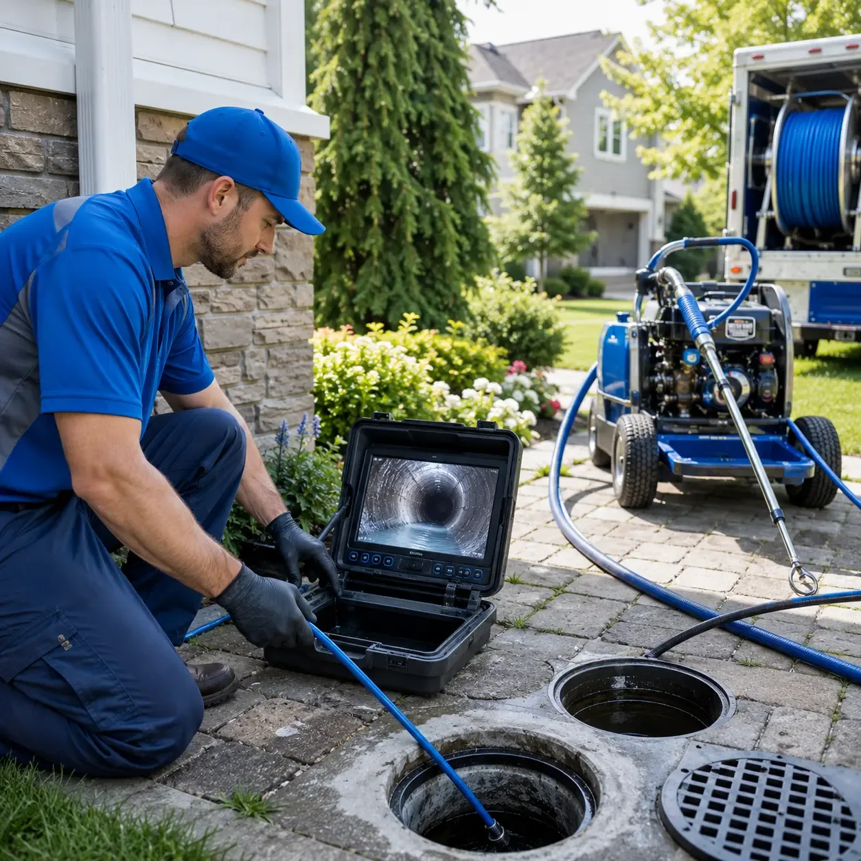 Outdoor drain cleaning professionals serving Bantam, CT