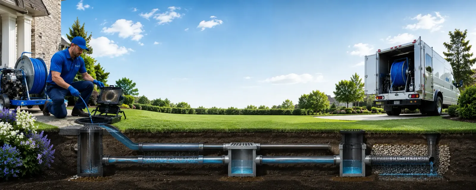 Outdoor drain cleaning information for Bantam, CT